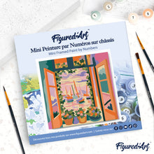 Load image into Gallery viewer, Mini Paint by numbers The Open Window - Matisse 20x20cm already framed