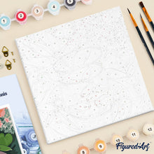 Load image into Gallery viewer, Mini Paint by numbers Goldfish - Matisse 20x20cm already framed
