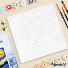Load image into Gallery viewer, Mini Paint by numbers Starry Night Companions 20x20cm already framed