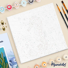 Load image into Gallery viewer, Mini Paint by numbers Seahorse 20x20cm already framed