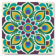 Load image into Gallery viewer, Mini Paint by numbers Peacock Mandala 20x20cm already framed