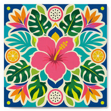 Load image into Gallery viewer, Mini Paint by numbers Hibiscus Mandala 20x20cm already framed