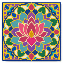 Load image into Gallery viewer, Mini Paint by numbers Lotus Mandala 20x20cm already framed