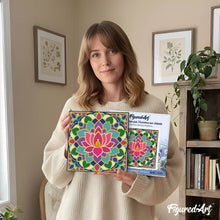 Load image into Gallery viewer, Mini Paint by numbers Lotus Mandala 20x20cm already framed