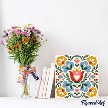 Load image into Gallery viewer, Mini Paint by numbers Floral Mandala 20x20cm already framed