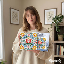 Load image into Gallery viewer, Mini Paint by numbers Floral Mandala 20x20cm already framed
