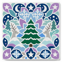 Load image into Gallery viewer, Mini Paint by numbers Christmas Mandala 20x20cm already framed