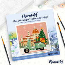 Load image into Gallery viewer, Mini Paint by numbers Christmas in Florence 20x20cm already framed