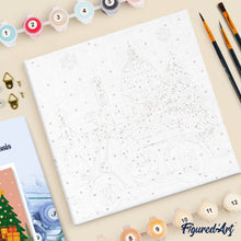 Load image into Gallery viewer, Mini Paint by numbers Christmas in Florence 20x20cm already framed