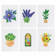 Load image into Gallery viewer, Mini Diamond Painting 15x20cm (6 pieces) - Flora and Potted