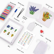 Load image into Gallery viewer, Mini Diamond Painting 15x20cm (6 pieces) - Flora and Potted