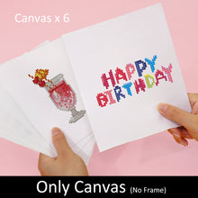 Load image into Gallery viewer, Mini Diamond Painting 15x20cm (6 pieces) - Birthday Bites