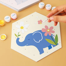 Load image into Gallery viewer, Mini Paint by Numbers Set - Hexagons (6 pieces) - Nursery Animal Set