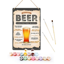 Load image into Gallery viewer, Paint by Numbers Metal Poster - Beer Around the World Figured'Art