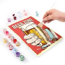 Load image into Gallery viewer, Paint by Numbers Metal Poster - Beer Zone