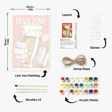 Load image into Gallery viewer, Paint by Numbers Metal Poster - Beer Zone