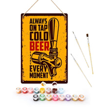 Load image into Gallery viewer, Paint by Numbers Metal Poster - Blonde Beer Figured'Art