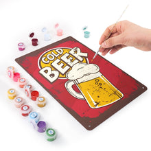 Load image into Gallery viewer, Paint by Numbers Metal Poster - Cold Beer Mug