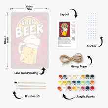 Load image into Gallery viewer, Paint by Numbers Metal Poster - Cold Beer Mug