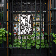 Load image into Gallery viewer, Paint by Numbers Metal Poster - Cold Beer Black&amp;White