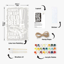 Load image into Gallery viewer, Paint by Numbers Metal Poster - Cold Beer Black&amp;White