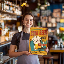 Load image into Gallery viewer, Paint by Numbers Metal Poster - Cold Beer for Dinner