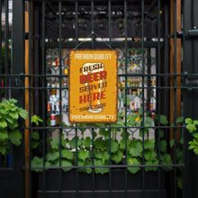 Load image into Gallery viewer, Paint by Numbers Metal Poster - Fresh Beer Served Here