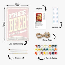 Load image into Gallery viewer, Paint by Numbers Metal Poster - Free Beer