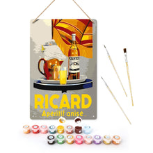 Load image into Gallery viewer, Paint by Numbers Metal Poster - Ricardo Aperitif Gray Figured'Art