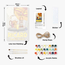 Load image into Gallery viewer, Paint by Numbers Metal Poster - Ricardo Aperitif Gray