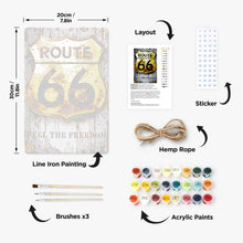 Load image into Gallery viewer, Paint by Numbers Metal Poster - Route 66
