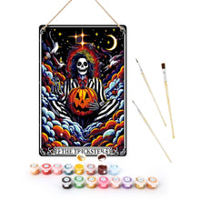 Load image into Gallery viewer, Paint by Numbers Metal Poster - The Trickster in Halloween Night Figured'Art