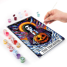 Load image into Gallery viewer, Paint by Numbers Metal Poster - The Trickster and the Pumpkin