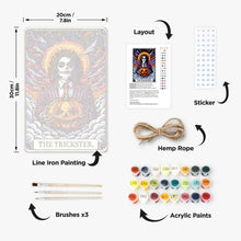 Load image into Gallery viewer, Paint by Numbers Metal Poster - The Trickster and the Pumpkin