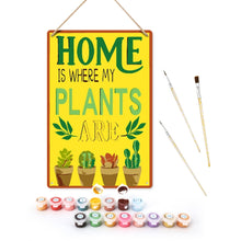 Load image into Gallery viewer, Paint by Numbers Metal Poster - Home is Where My Plants Are Figured'Art