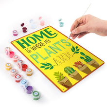 Load image into Gallery viewer, Paint by Numbers Metal Poster - Home is Where My Plants Are
