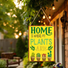 Load image into Gallery viewer, Paint by Numbers Metal Poster - Home is Where My Plants Are