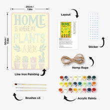 Load image into Gallery viewer, Paint by Numbers Metal Poster - Home is Where My Plants Are