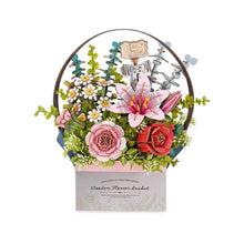 Load image into Gallery viewer, 3D Puzzle - Wooden Flower Basket