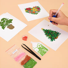 Load image into Gallery viewer, Mini Diamond Painting 15x20cm (2 pieces) - Christmas Tree and Potted Plant