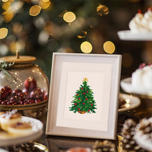 Load image into Gallery viewer, Mini Diamond Painting 15x20cm (2 pieces) - Christmas Tree and Potted Plant