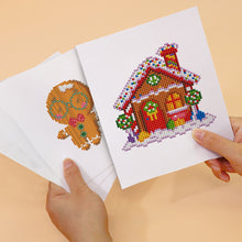 Load image into Gallery viewer, Mini Diamond Painting 15x20cm (2 pieces) - Gingerbread Man and Christmas House