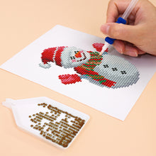 Load image into Gallery viewer, Mini Diamond Painting 15x20cm (2 pieces) - Potted Plant and Winter Snowman