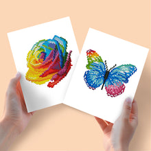 Load image into Gallery viewer, Mini Diamond Painting 15x20cm (2 pieces) - Christmas Presents and Colourful Silhouette