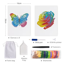 Load image into Gallery viewer, Mini Diamond Painting 15x20cm (2 pieces) - Christmas Presents and Colourful Silhouette