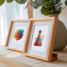 Load image into Gallery viewer, Mini Diamond Painting 15x20cm (2 pieces) - Christmas Presents and Colourful Silhouette