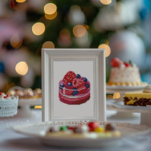 Load image into Gallery viewer, Mini Diamond Painting 15x20cm (2 pieces) - Red Lips and Berry Cake