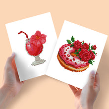 Load image into Gallery viewer, Mini Diamond Painting 15x20cm (2 pieces) - Milkshake and Cake