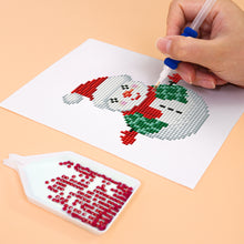 Load image into Gallery viewer, Mini Diamond Painting 15x20cm (2 pieces) - Cherries and Snowman