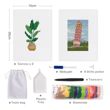 Load image into Gallery viewer, Mini Diamond Painting 15x20cm (2 pieces) - Nature and Architecture